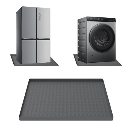 lisetar Tapis en silicone pour mini réfrigérateur - 60 x 60 cm - Protection de sol avec bords surélevés de 2