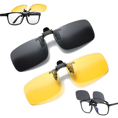 SYEYCW 2 Pièces Clip Lunettes de Soleil Polarisées