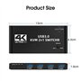 IVIVTOR Commutateur KVM USB 3.0: 4K@60Hz KVM Switch Brancher 2 PC Sur 1 Ecran - 4 USB Ports Pour Clavier Souris Clé Disque Dur E