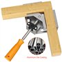 Lectorias 2 Pièces serre joint angle à 90 degrés, menuisier outillage, etau Alliage d'Aluminium, serrage angulaire avec Mâchoire
