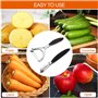 Lectorias Lot de 2 Econome Legumes, Epluche Legume Cuisine, Eplucheur Pomme de Terre, Économe Légumes, Éplucheur Pomme, Couteau 