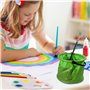 Lot de 4 seaux pliables légers et pratiques avec poignée - Pour fournitures de peinture, camping, pêche