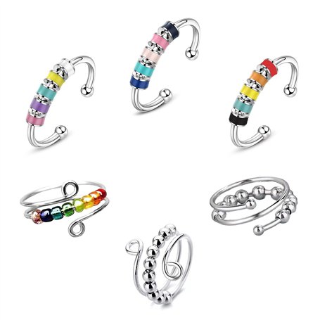 SYEYCW 6 Pièces Anneaux d'Anxiété