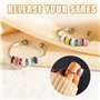 SYEYCW 6 Pièces Anneaux d'Anxiété, Acier Inoxydable Réglables Anti-Stress Bague, Anneau Ouvert Ensemble, Anneaux de Spinner Colo