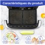 Tuocal Anti Projection pour Air Fryer Ninja 10,4L AF500EU, Anti Eclaboussure Silicone Accessoires pour Friteuse à Air Chaud Moul