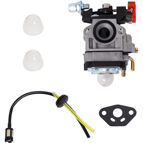Carburateur Compatible avec Walbro Type WYJ 26cc-33cc Débroussailleuses et Tondeuses à Gazon avec Entretoise de Pompe Primaire E