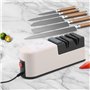 Sonhomay Aiguiseur électrique pour couteaux de cuisine, ciseaux, aiguiseur avec pierre à aiguiser pour affûtage grossier, répara