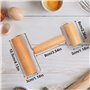 Yesaler Rouleaux à Pâtisserie en Bois Rouleau à Pâte Outil à Pâtisserie de Cuisine pour Biscuits Sablés Cookies Pie