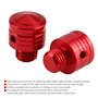 Duokon M10×1.25 Vue Arrière en Aluminium, Bouchon à Vis de Moto Universel Vue Arrière pour Scooter/Moto (rouge)