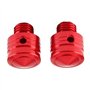 Duokon M10×1.25 Vue Arrière en Aluminium, Bouchon à Vis de Moto Universel Vue Arrière pour Scooter/Moto (rouge)