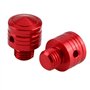 Duokon M10×1.25 Vue Arrière en Aluminium, Bouchon à Vis de Moto Universel Vue Arrière pour Scooter/Moto (rouge)