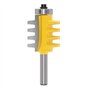 Gasea 8mm Tige Languette et Rainure Foret de Routeur Bit Routeur de Colle de Joint de Doigt Réversible de Rail Outil de Bricolag
