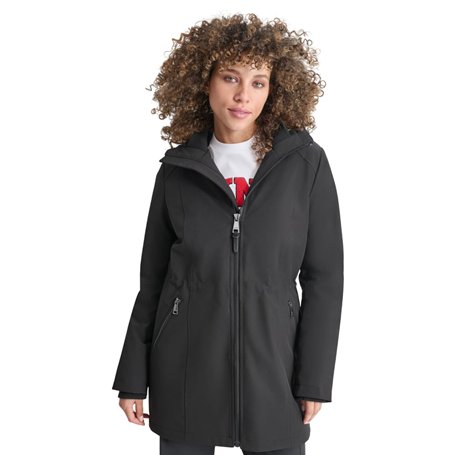 DKNY Women's WM Hooded Meshba Softshell Jacket