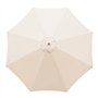 Plcnn Auvent de rechange pour parasol de terrasse - 3 m - 8 baleines - En polyester - Pour jardin