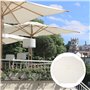 Plcnn Auvent de rechange pour parasol de terrasse - 3 m - 8 baleines - En polyester - Pour jardin, piscine, fête, plage
