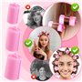 24 Pcs Bigoudis Cheveux Mousse,bigoudis en mousse auto-agrippants，Bigoudis de Coiffure Rouleau Cheveux Bigoudis，pour salon de co
