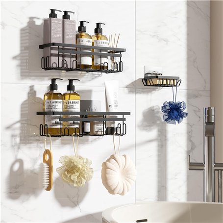 Vinabo Etagere Salle de Bain avec Porte-Savon