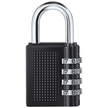 Vinabo Cadenas à Combinaison 4 Chiffres - Serrure Sécurisée avec Code Personnalisable