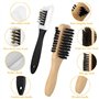 UQTUKO Brosse à daim pour chaussures, 5 pièces Kit Nettoyage Chaussure Daim Brosse à daim Multifonction à 4 Côtés brosses à chau