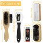 UQTUKO Brosse à daim pour chaussures, 5 pièces Kit Nettoyage Chaussure Daim Brosse à daim Multifonction à 4 Côtés brosses à chau