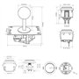 Reyann 2 Player Arcade Game DIY Parts USB PC Joystick pour 2 x Retard zéro USB Encoder + 2 x 5 Pin 8 Way Joystick + 20 x Bouton