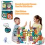 BINZKBB Blocs de Construction Magnétiques Enfants Jouet - 110 pièces 3D Jeux de Construction Éducatifs Aimanté Lumineux - Cadeau