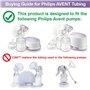 Tuyau de rechange pour tire-lait de confort Philips AVENT ; remplace le tuyau Avent ou le tuyau Philips ; pack pour la vente au