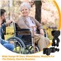 6 pièces Porte Béquilles, Rotation 360 Degrés Support Canne de Déambulateur, Porte-Canne pour Tube de Fauteuil Roulant de 2,5 à