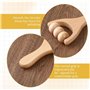 Rouleau Masseur,2 Pièces rouleaux de massage manuel en bois,Rouleau de Massage Balle,pour détendre les cuisses,les jambes,les ma