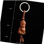 Porte-clés Bouddha,2 pièces Petite Porte-clés Bouddha en Bois Porte-Bonheur Talisman Chakra Yoga Cadeau Figurine,Mini Bouddha Po