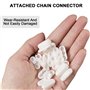 Chainette Store Enrouleur de 5 Mètres, Cordon de Chaîne à Perles avec 10 Connecteurs d'Accouplement de Store pour Remplacement d