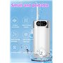 Jet Dentaire Hydropulseur Portable, 300 ML Water Flosser avec 5 Modes de Pression d'eau et 4 Embouts Remplaçables Étanche IPX7 P
