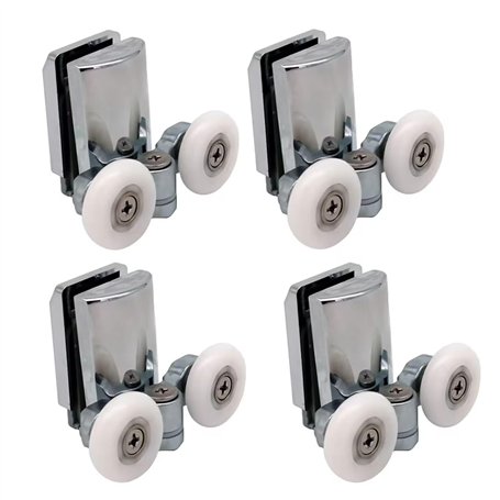 SmoothLY - Lot de 4 roulettes de porte de douche de 23 mm