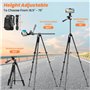 Nineigh Trepied Appareil Photo,190cm Trepied Smartphone avec Bras Télescopique Horizontal, Aluminium Trépied Caméra avec Télécom