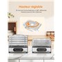 FOHERE Déshydrateur Alimentaire, Déshydrateur en acier inoxydable 420W, 5 Plateaux Réglables en Hauteur, Contrôle de Température