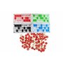 ISDI Jeux de Bingo Loterie 48 cartons et 90 jetons à 2 faces et boîte de rangement en bois