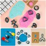 Teklemon Lot de 207 Emporte-Pièces en Argile Polymère pour Boucles d'Oreilles, 24 Formes Cutters de Argile Polymère avec Cartes,