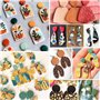 Teklemon Lot de 207 Emporte-Pièces en Argile Polymère pour Boucles d'Oreilles, 24 Formes Cutters de Argile Polymère avec Cartes,