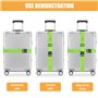 4 Sangle Valise, Sangle Valise Voyage avec 4 Etiquette Valise Voyage, Réglable Sangles à Bagage Accessoire Voyage Avion pour Rec