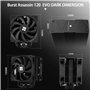 Thermalright Burst Assassin 120 EVO DARK Refroidisseur d'air pour processeur, partie supérieure brossée, 6 caloducs avec PWM Qui
