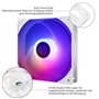 Thermalright TL-C12CW-S X5 Ventilateur de processeur Blanc 1550 tr/min Vitesse de rotation 120 mm Ventilateur de contrôle PWM po