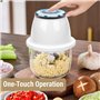 Mini Hachoir Électrique 350ml Hachoir Rechargeable USB Mini Hachoir Oignon pour Oignon Ail Viande Légumes etc Mini Hachoir Alime
