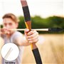 Lot de 20 flèches en bois de 45 cm de rechange en bambou avec pointe en caoutchouc pour tir à l'arc - Flèches en bois de haute s