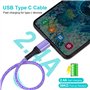 Cable USB C Charge Rapide, [1M+1M+2M] Chargeur Type C Câble USB A vers USB C pour Samsung Galaxy S25 S24 Ultra S23 FE S22 S21 A5