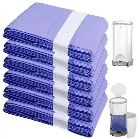 Lot de 6 recharges pour poubelle à couches - Compatible avec Korbell - 16 l - Pour poubelle à couches - 12 m de long