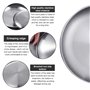 KBNIAN 2PCS Plats de Service en Inox Plateau Ovale Plateaux de Service Ronds en Acier Inoxydable Plateau en Acier Inoxydable pou