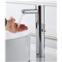 Fyeer Robinet de salle de bain avec capteur automatique infrarouge Robinet de lavabo sans contact pour robinet de salle de bain 