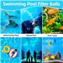 WEVOL Boule filtrante pour Piscine, 1300g Balles filtrantes pour remplace 45kg de Sable de Filtration, Réutilisable Balle filtra