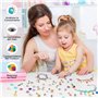 WEVOL Cadeau Fille 5-13 Ans Enfant Jouet Bijoux DIY Charms Bracelet Kit Fabrication Idée Cadeau 5 6 7 8 9 10 11 12 13 Ans Cadeau