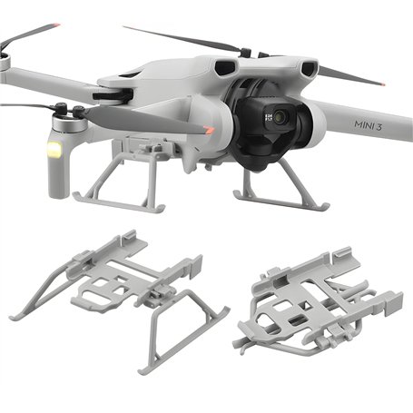 Craznick Kit de protection pliable pour drone Mini 3/3 Pro - Extension à libération rapide - Accessoires pour DJI Mini 3/3 Pro